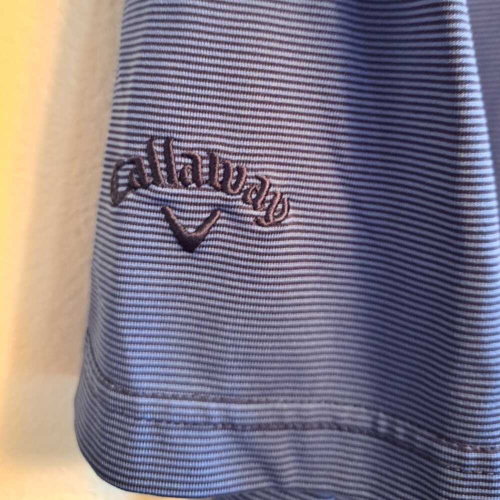 Callaway Men's Opti Dri Short Sleeve Striped Golf Polo Shirt - Picture 5 of 8